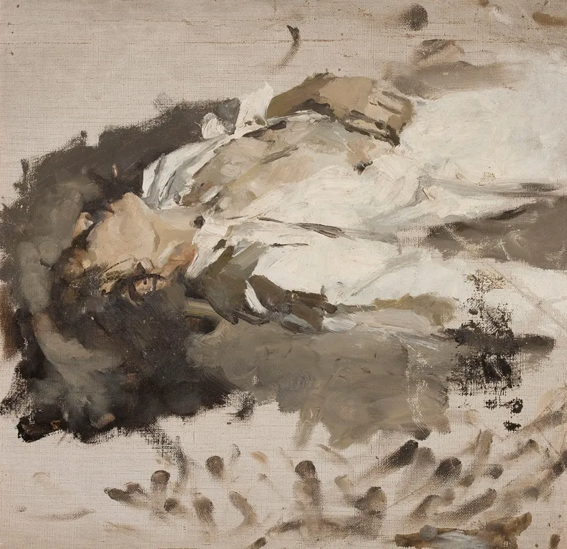 Sketch Of A Woman In White Clothes