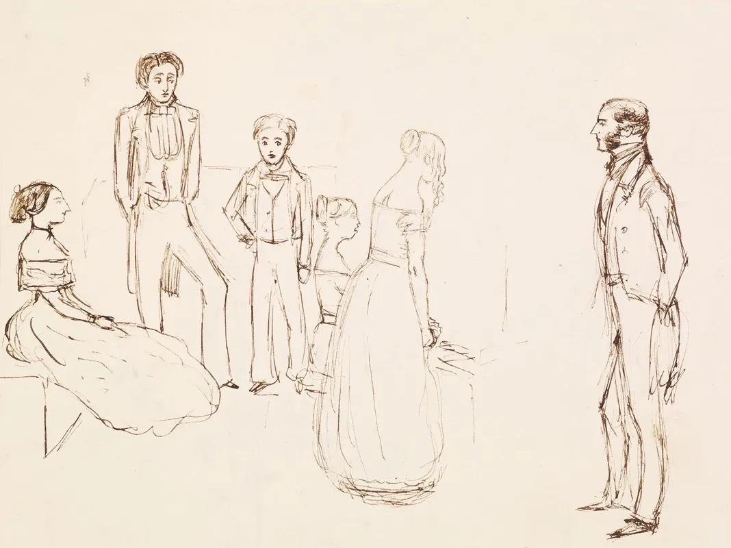 Sketch Of An Evening Party 2