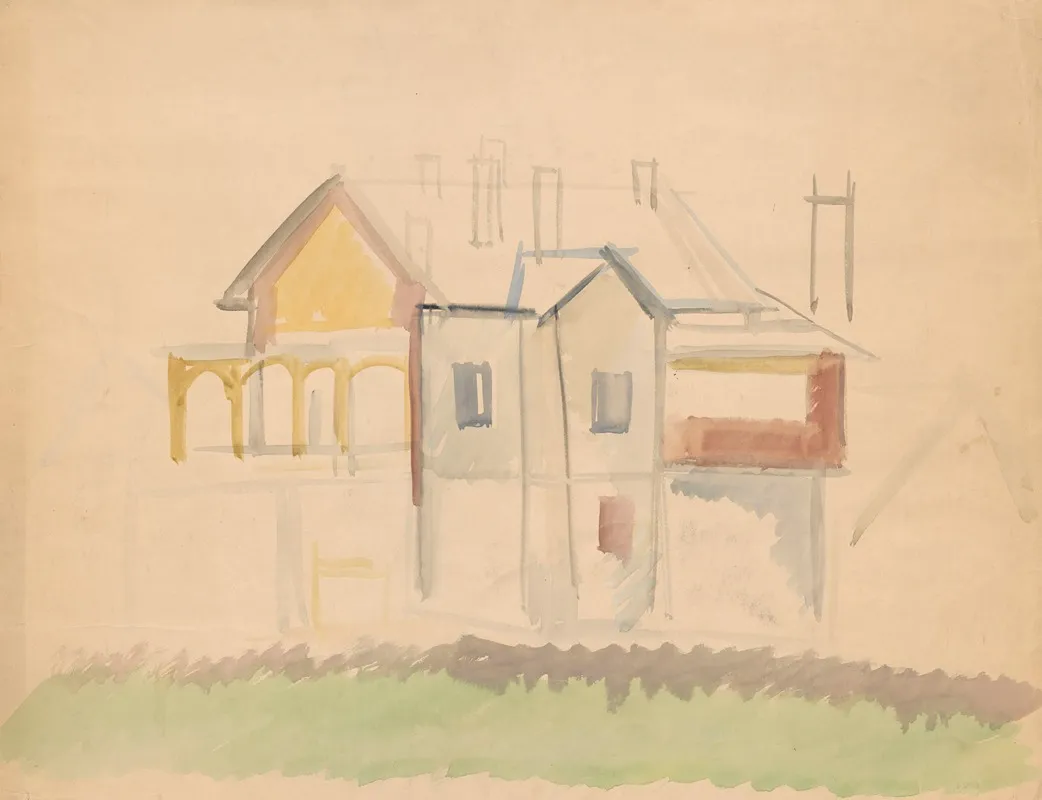 Sketch Of Buildings Wall Art by Zygmunt Waliszewski - High-Resolution Digital Print