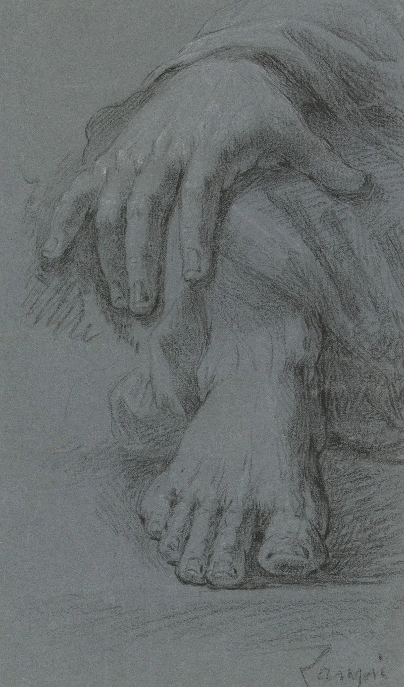 Sketch Of Hand And Foot Wall Art by Johann Baptist von Lampi the Elder - High-Resolution Digital Print