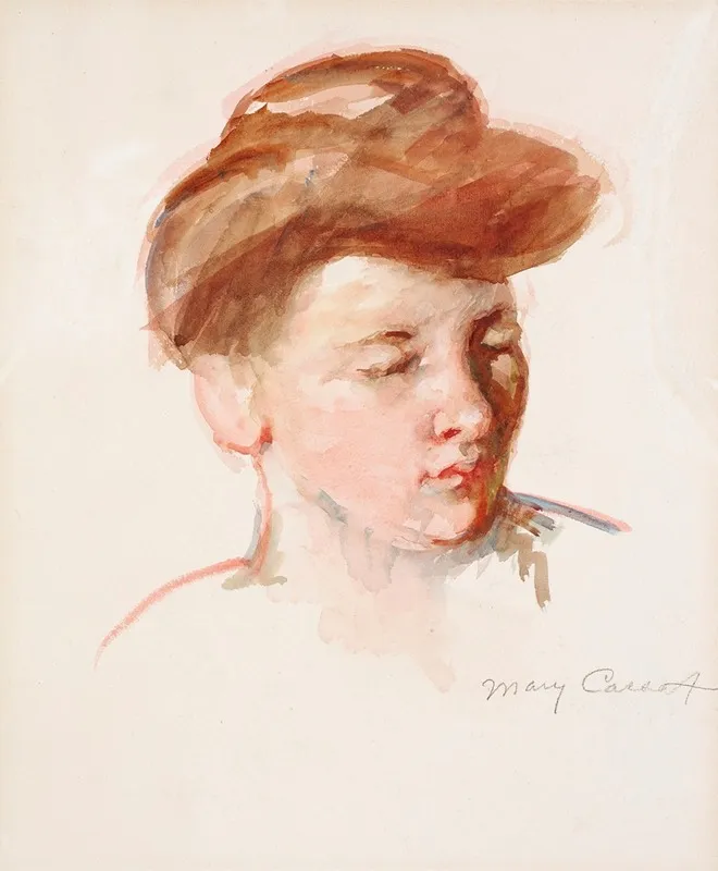 Sketch Of Mother Jeannes Head Looking Down