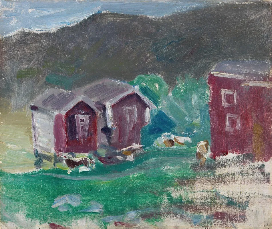 Sketch Of The Farm Ase In Telemark