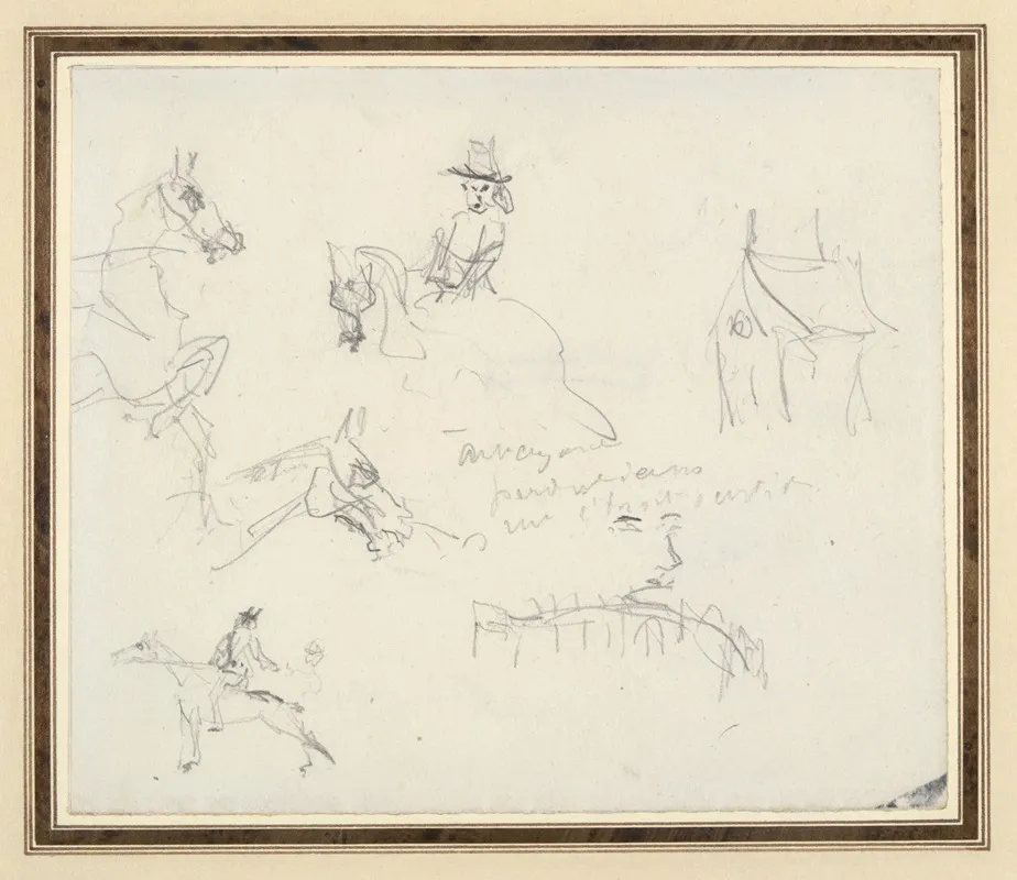 Sketchbook Page Wall Art by Henri de Toulouse-Lautrec - High-Resolution Digital Print