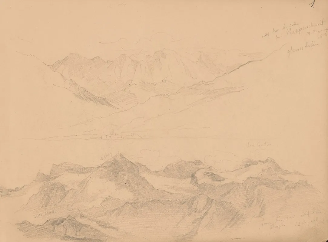 Sketches Of Alpine Ranges In Switzerland