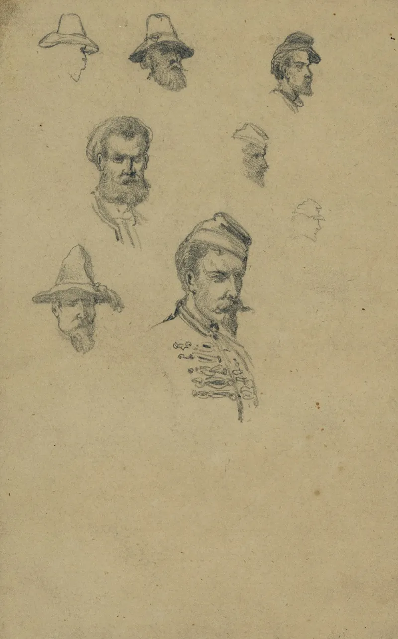 Sketches Of Characters On The Roadside