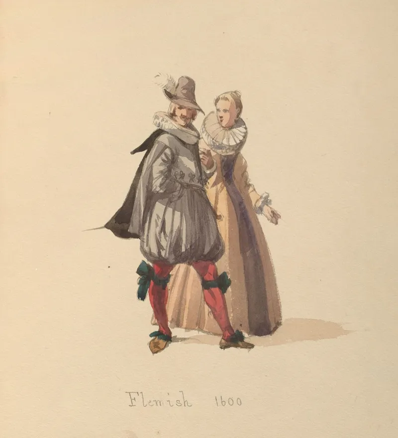 Sketches Of Costume Pl 058 Wall Art by John Richard Coke Smyth - High-Resolution Digital Print