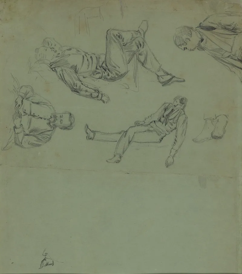 Sketches Of Figures In Repose