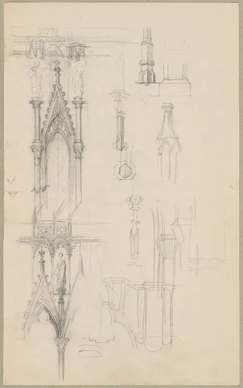 Sketches Of Gothic Architectural Details 2