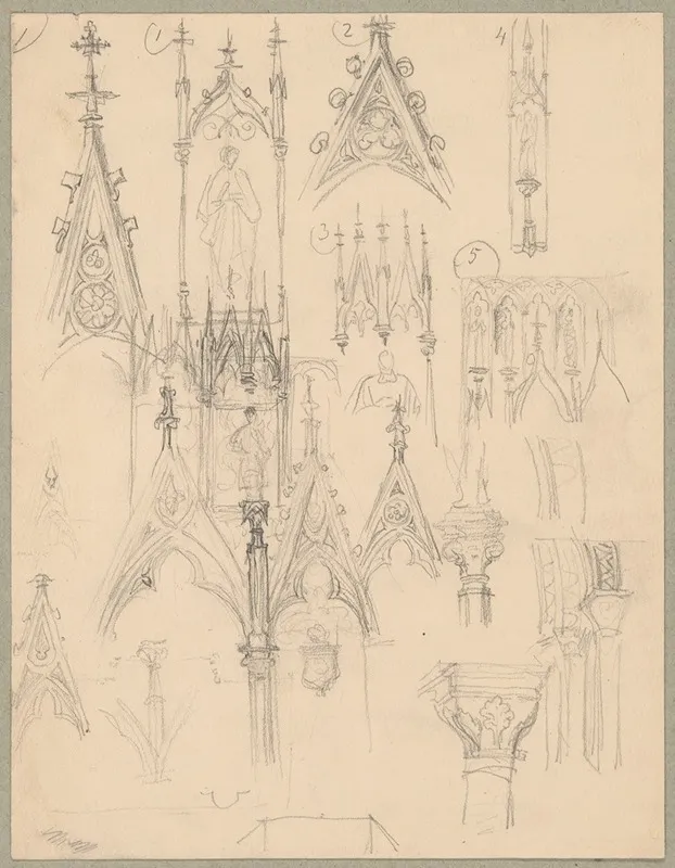 Sketches Of Gothic Architectural Details