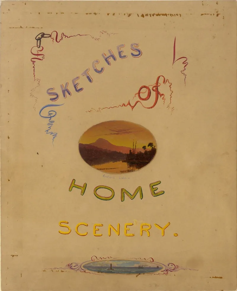 Sketches Of Home Scenery Kaatskill Lake And Sea Scene