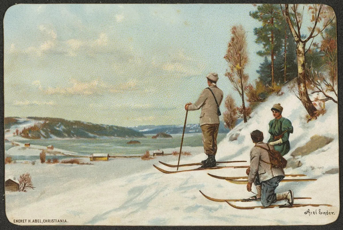 Skiers Resting Wall Art by Axel Hjalmar Ender - High-Resolution Digital Print