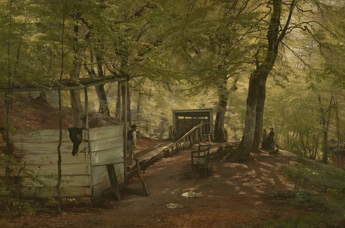 Skittle Alley In Saeby Forest Spring Morning