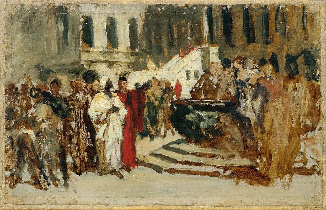 Skizze Zum Gemalde Arabische Kaufleute In Venedig