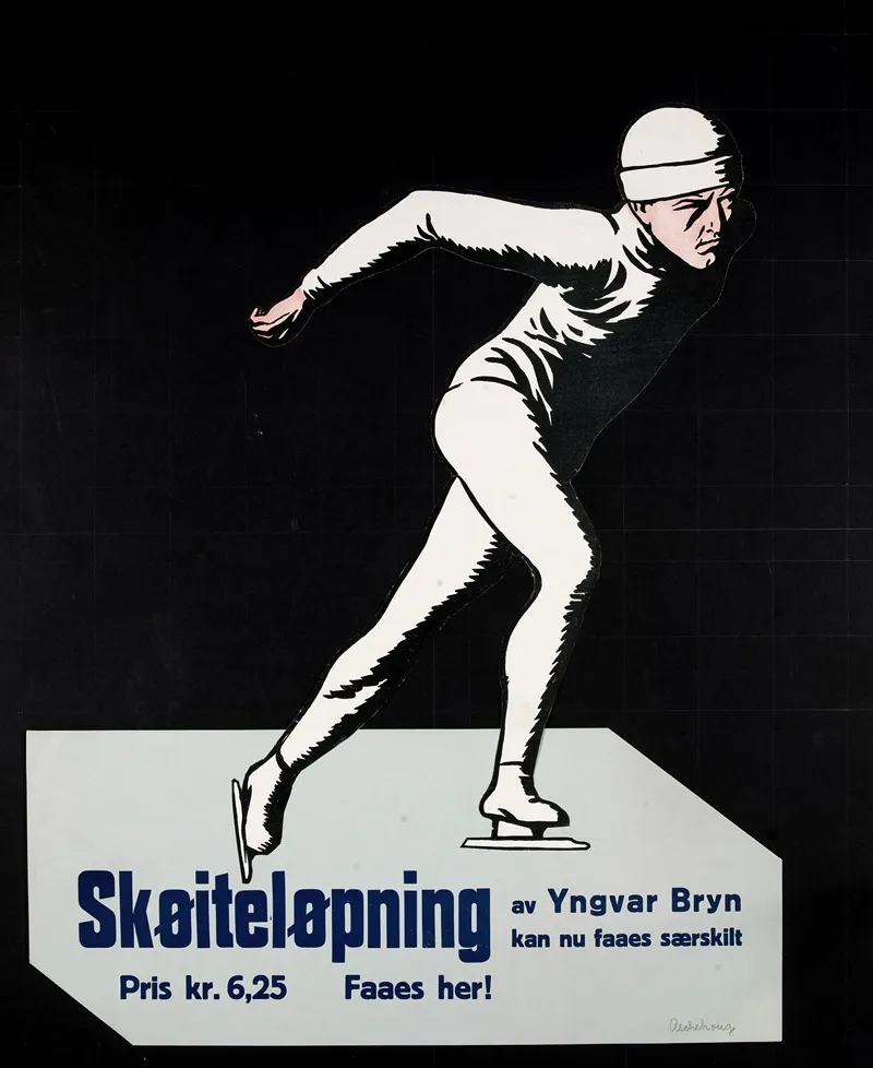 Skoitelopning Av Yngvar Bryn Wall Art by Anonymous - High-Resolution Digital Print