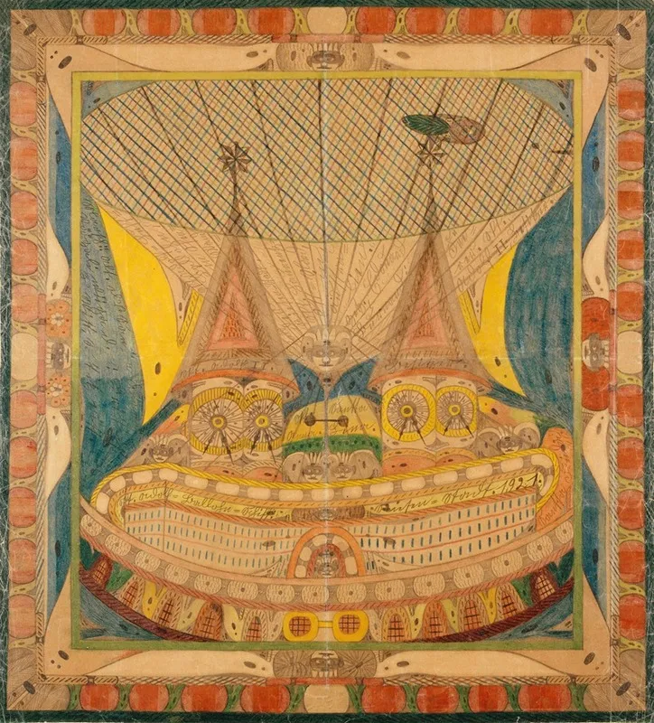 Skt Adolfballohnschiff Riesenstadt Wall Art by Adolf Wölfli - High-Resolution Digital Print