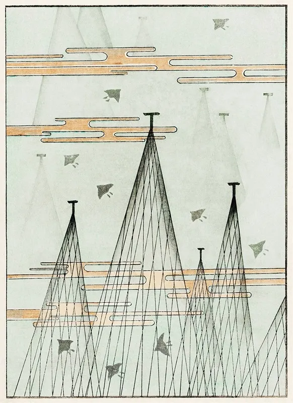 Skyscape With Birds Flying