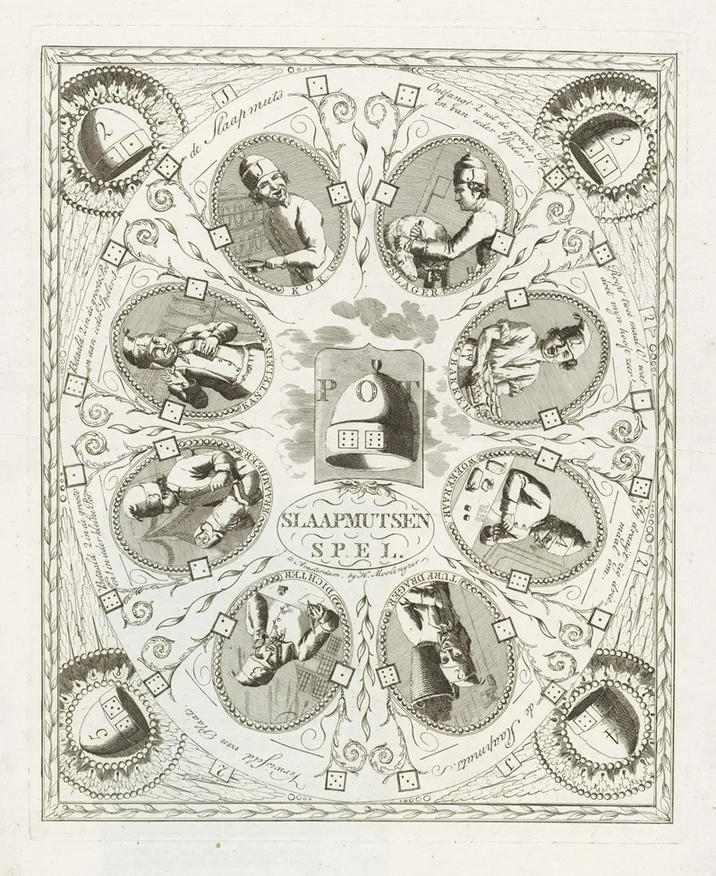 Slaapmutsen Spel Wall Art by Daniel Willem Stoopendaal - High-Resolution Digital Print