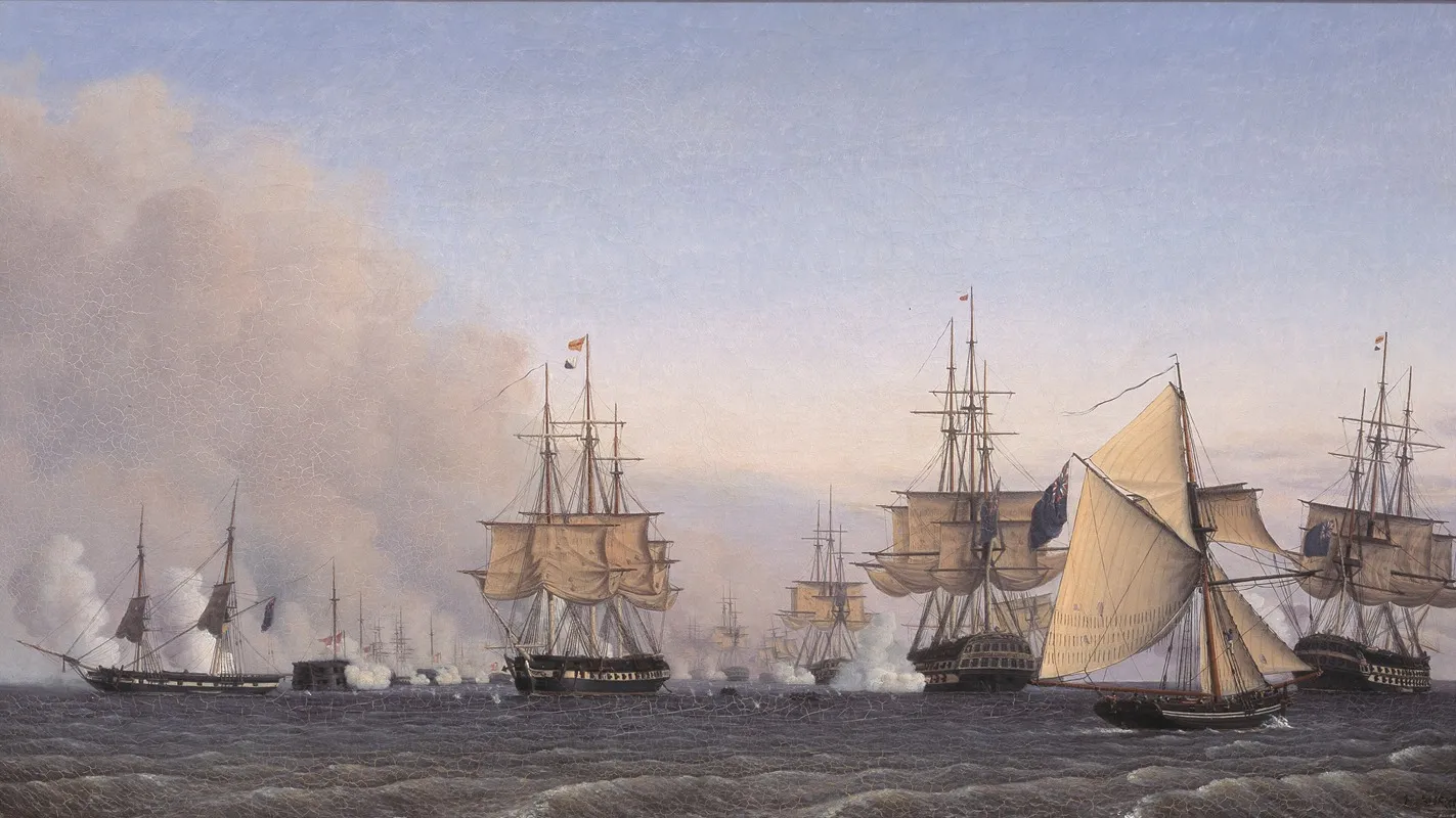Slaget Pa Rheden Den 2 April 1801 Wall Art by Emil Normann - High-Resolution Digital Print