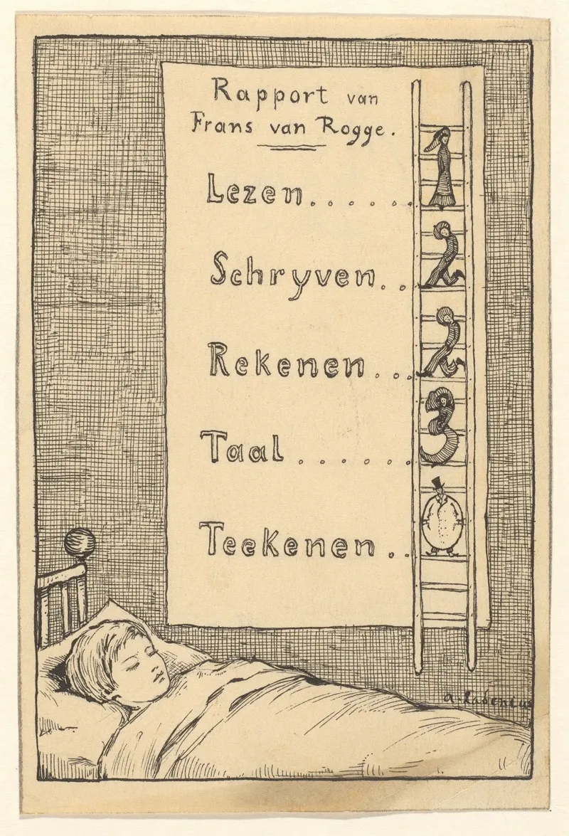 Slapende Jongen En Een Rapport