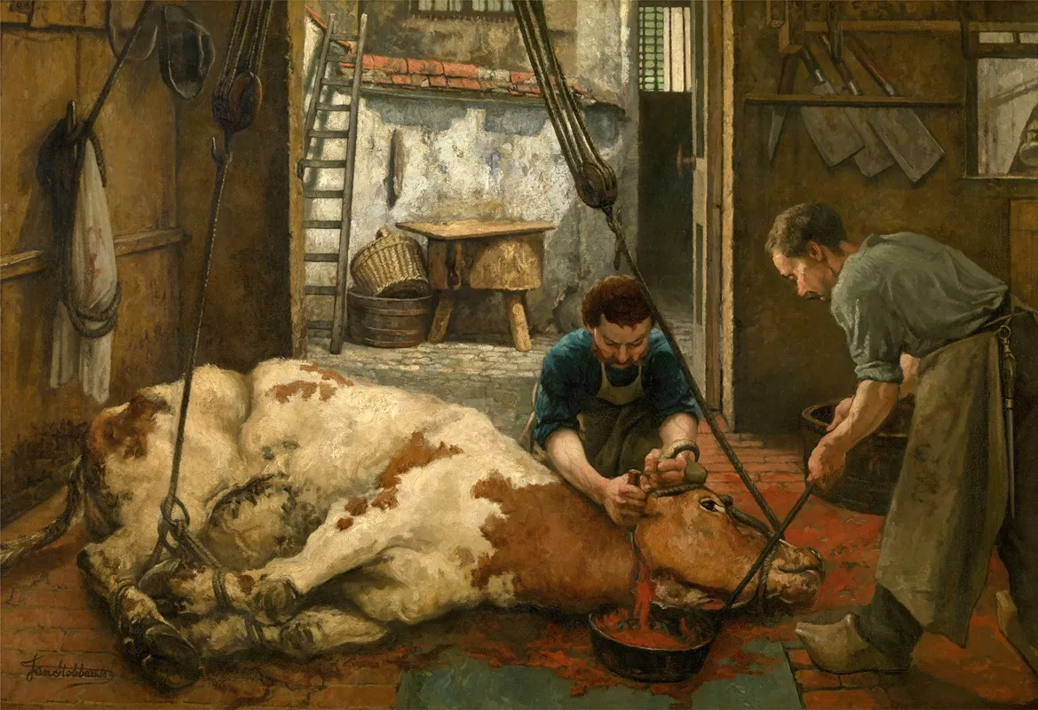 Slaughterhouse Wall Art by Jan Stobbaerts - High-Resolution Digital Print