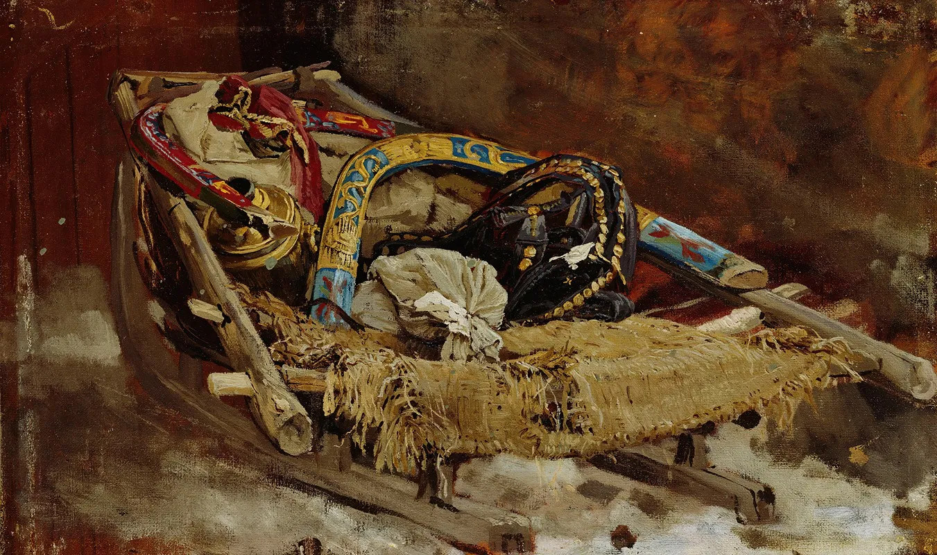 Sledge Study Wall Art by Vasili Maksimovitš Maksimov - High-Resolution Digital Print