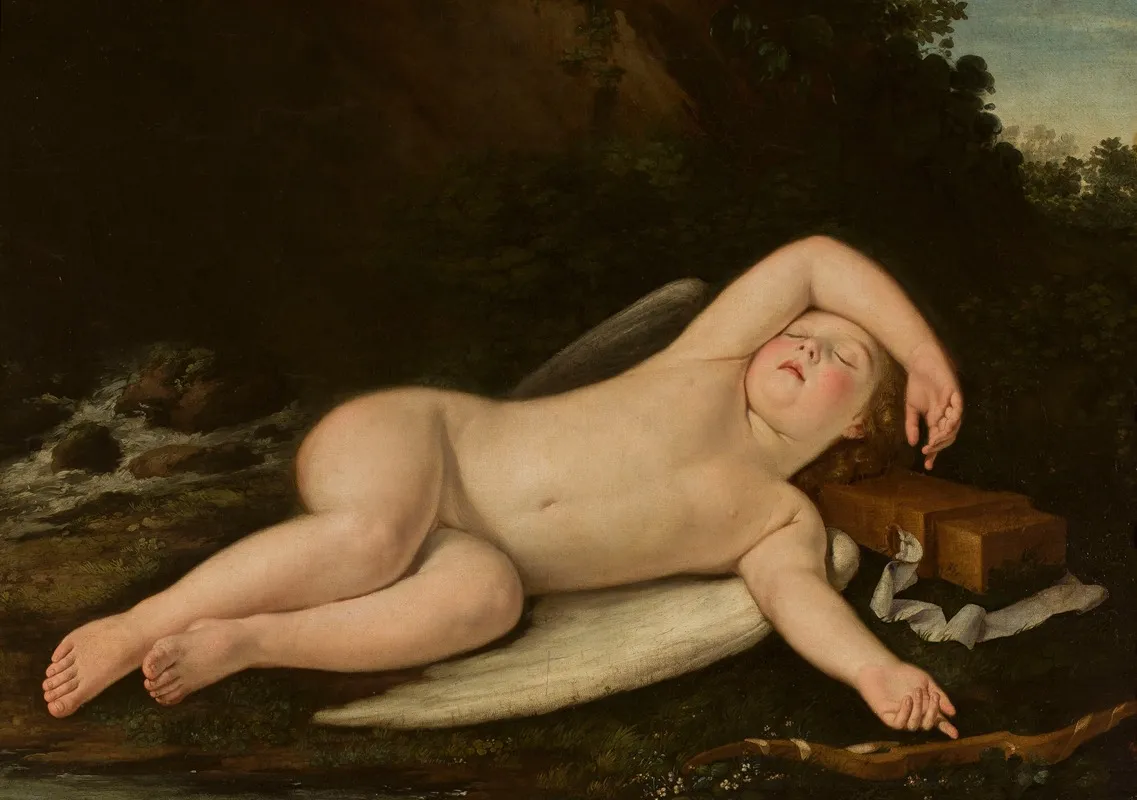 Sleeping Eros Wall Art by Francesco Albani - High-Resolution Digital Print
