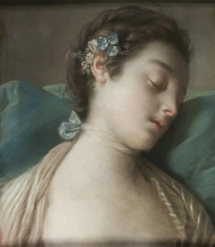 Sleeping Girl 4 Wall Art by Pietro Rotari - High-Resolution Digital Print