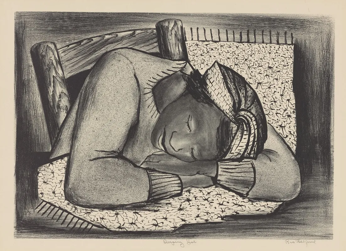 Sleeping Girl 5 Wall Art by Riva Helfond - High-Resolution Digital Print