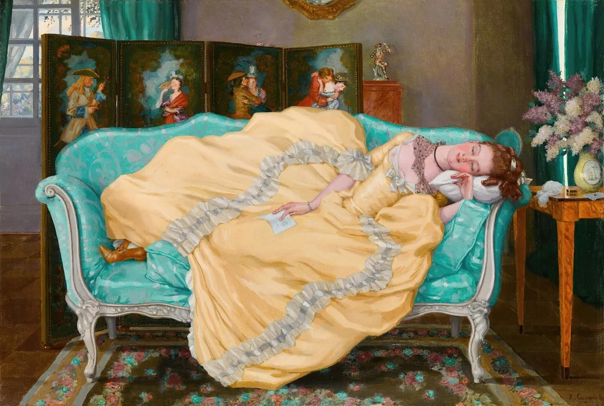 Sleeping Lady In A Room