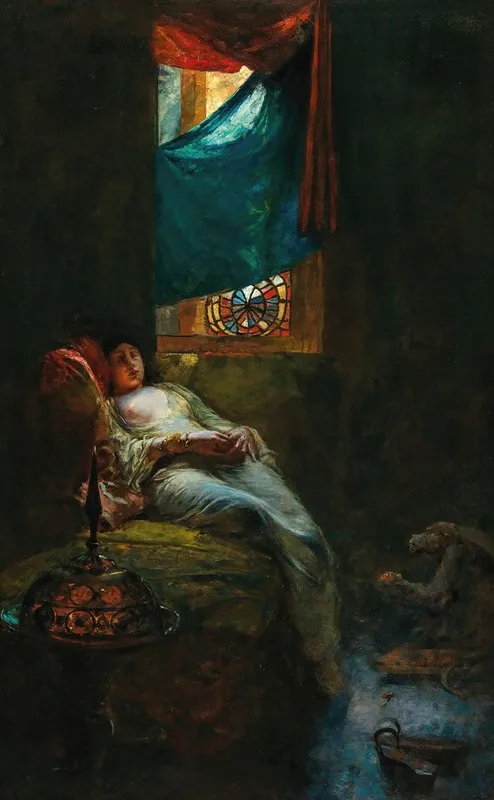 Sleeping Odalisque Wall Art by Ferdinand Max Bredt - High-Resolution Digital Print