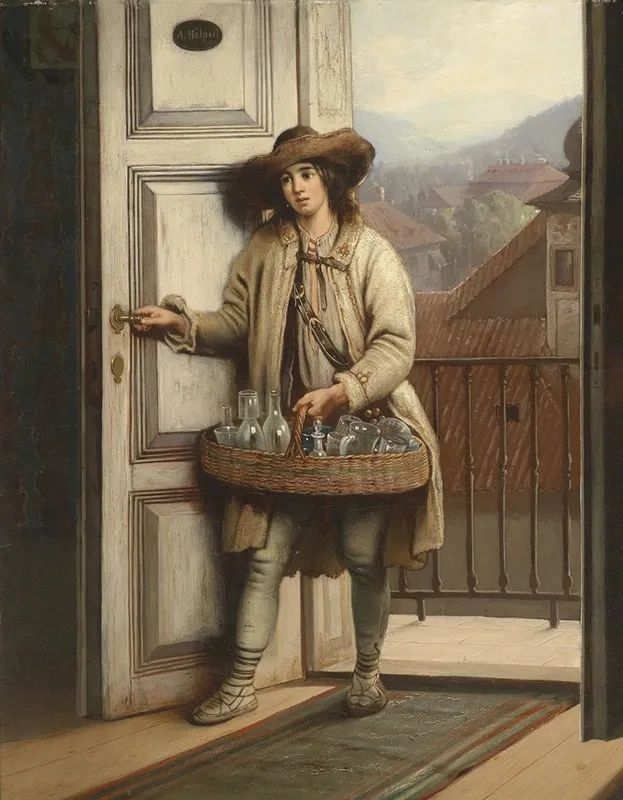 Slovakischer Glasverkaufer Wall Art by Antonin Hölperl - High-Resolution Digital Print