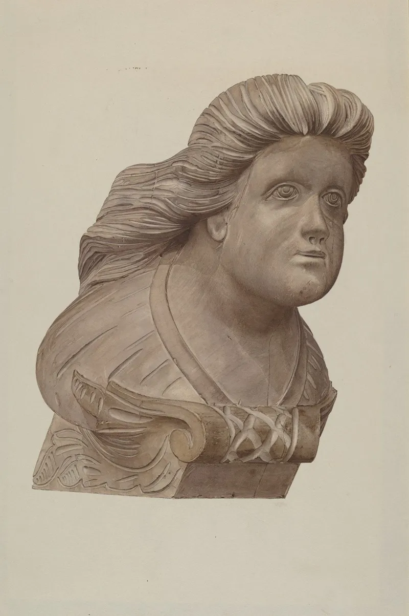 Small Figurehead 2 Wall Art by Karl J. Hentz - High-Resolution Digital Print