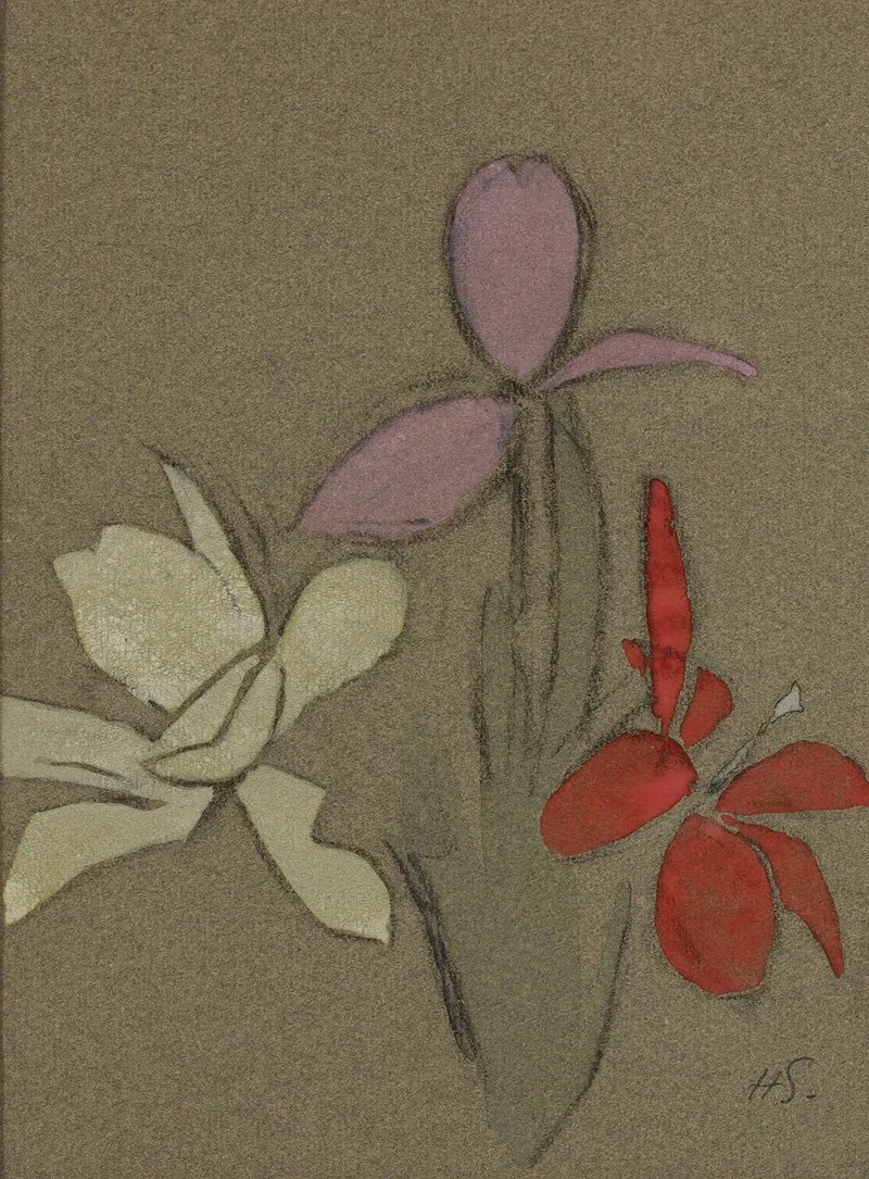 Small Lilies Wall Art by Helene Schjerfbeck - High-Resolution Digital Print