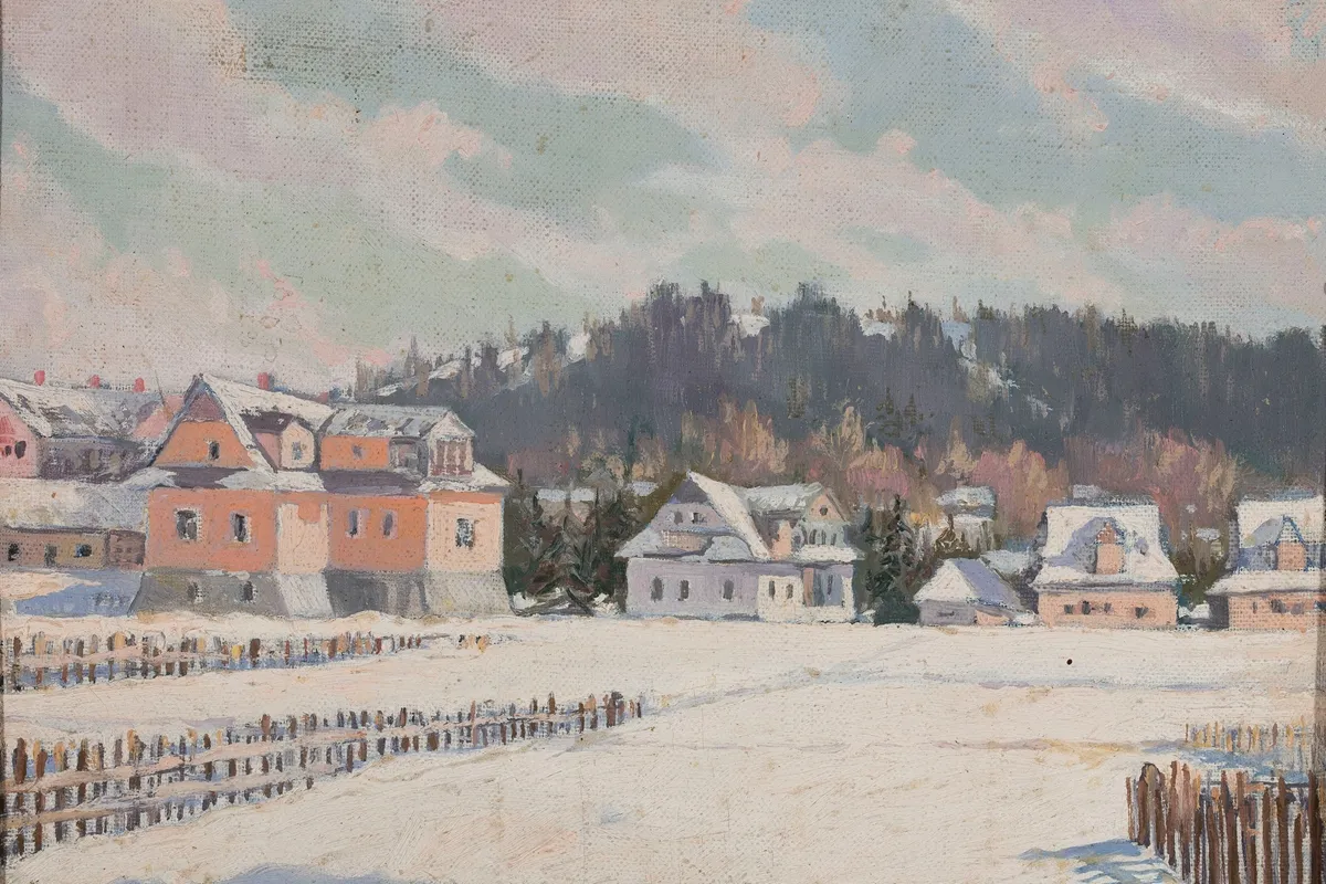 Small Town In The Mountains Wall Art by Walerian Jost - High-Resolution Digital Print