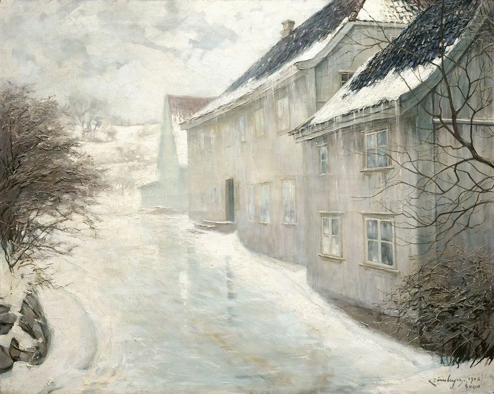 Smeltende Sne Wall Art by Karl Dørnberger - High-Resolution Digital Print