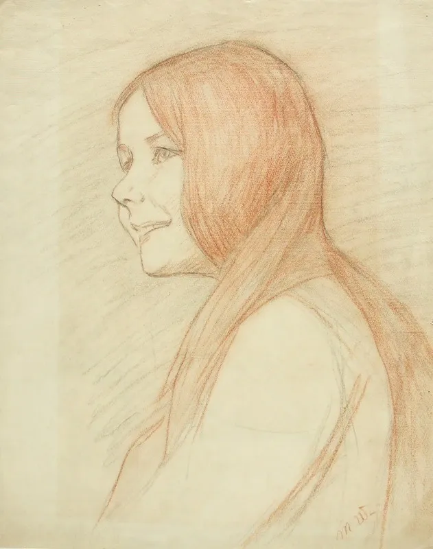 Smiling Girls Head Side View