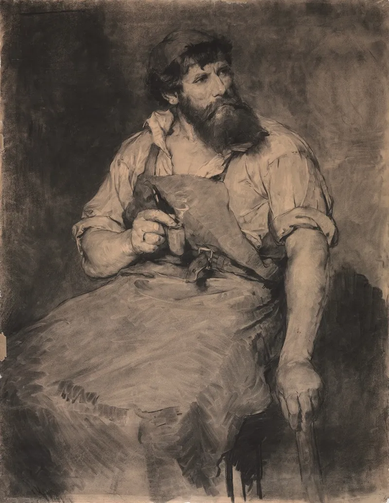 Smithy Study For Das Gericht Wall Art by Samuel H. Crone - High-Resolution Digital Print