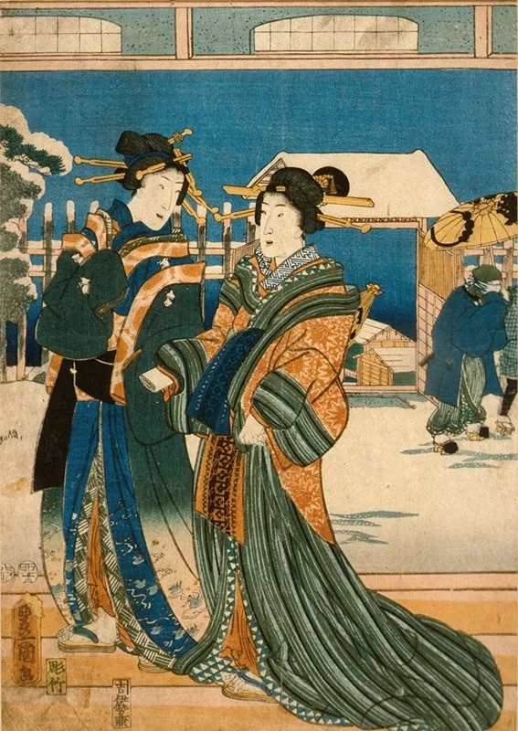 Snow 2 Wall Art by Utagawa Kunisada (Toyokuni III) - High-Resolution Digital Print