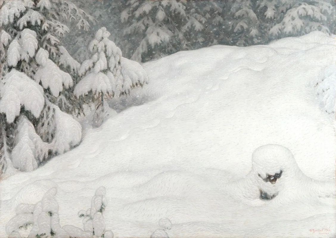 Snow 5 Wall Art by Gustaf Fjæstad - High-Resolution Digital Print
