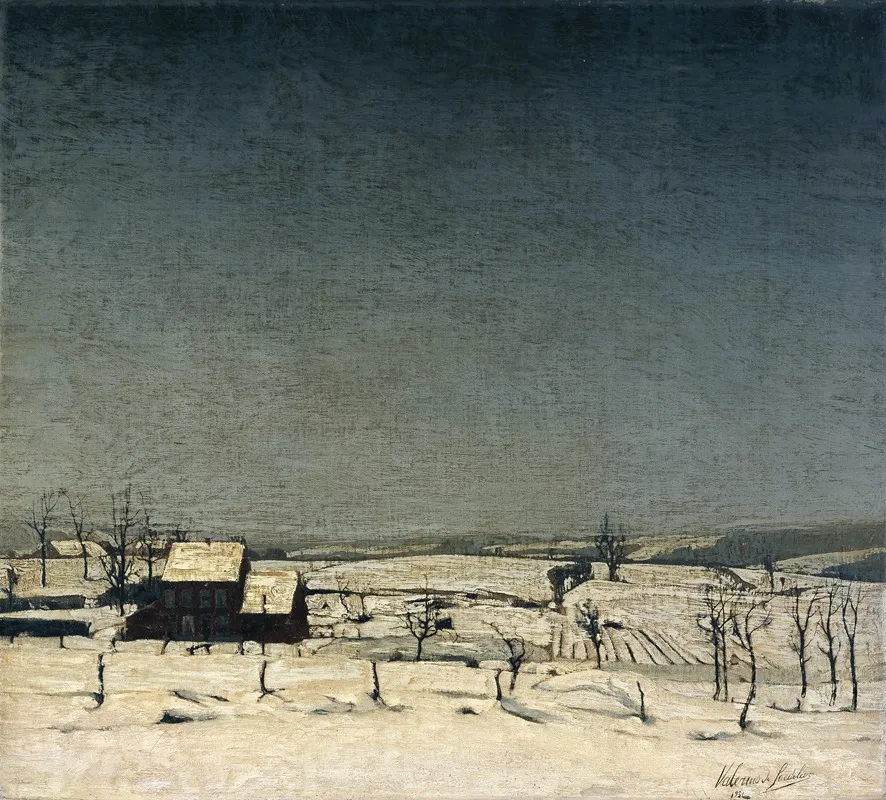 Snow Landscape In Flanders