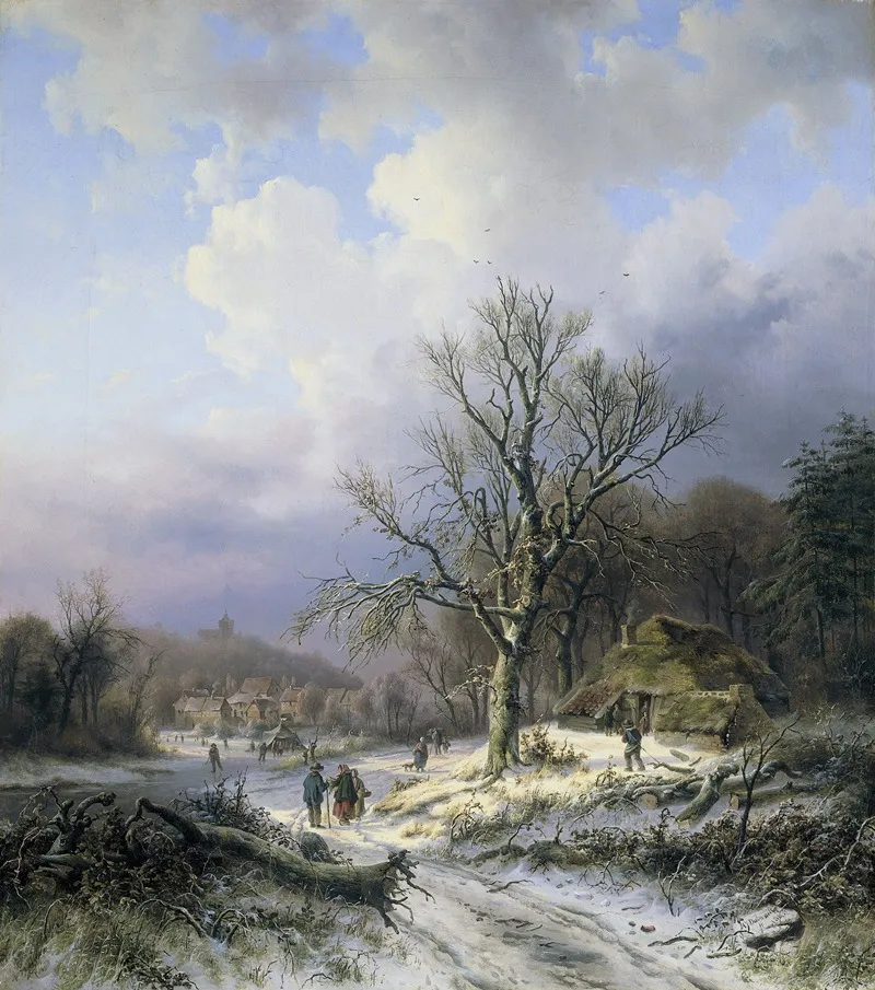Snow Landscape Wall Art by Alexander Joseph Daiwaille - High-Resolution Digital Print