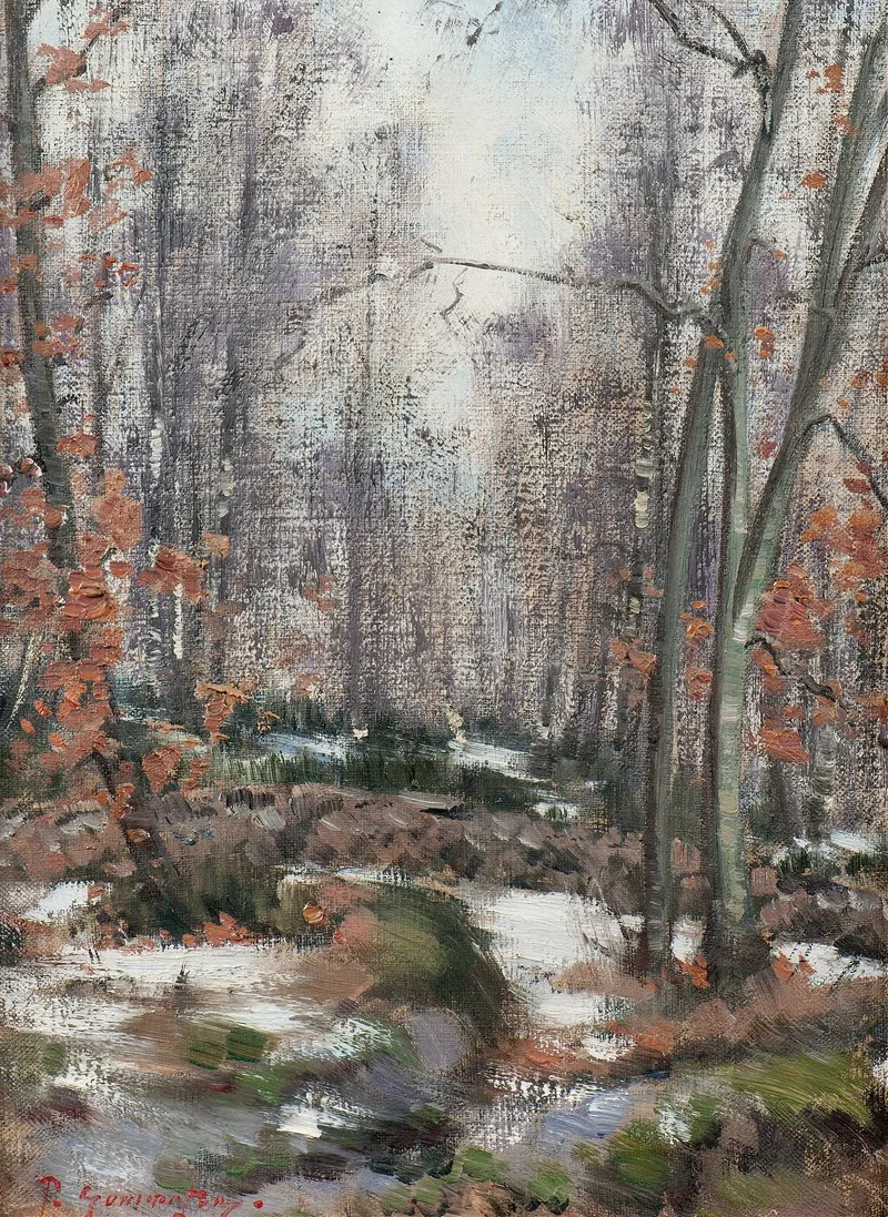 Snowless Winter Motif From Skane