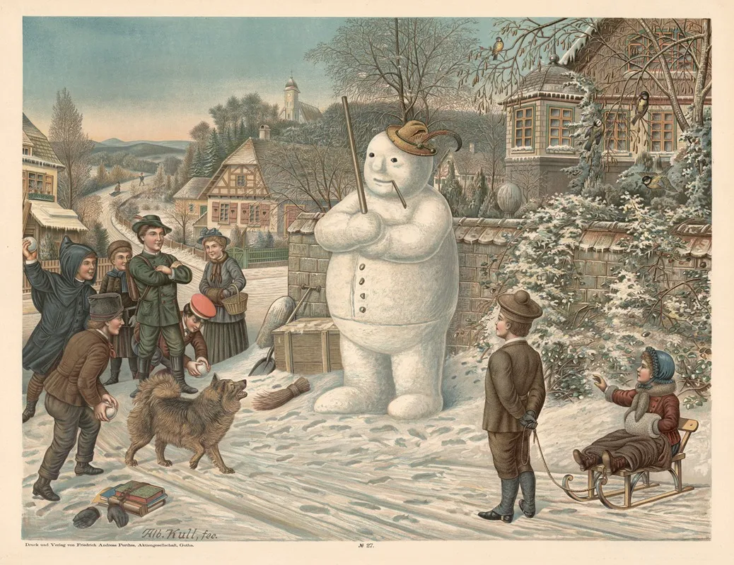 Snowman Wall Art by Otto Speckter - High-Resolution Digital Print
