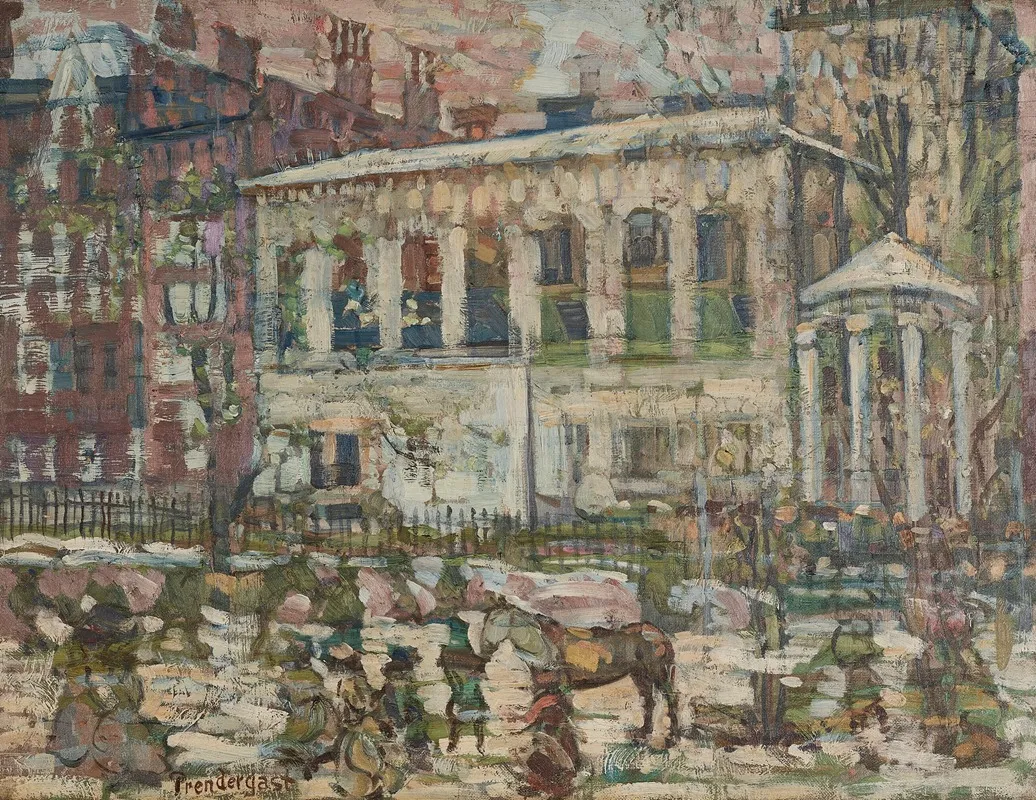Snowy Day Boston Wall Art by Maurice Prendergast - High-Resolution Digital Print