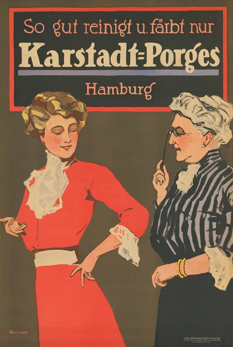 So Gut Reinigt Und Farbt Nur Karstadt Porges Hamburg Wall Art by Fritz Rumpf - High-Resolution Digital Print