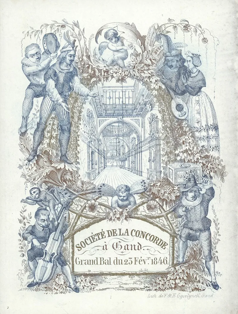 Societe De La Concorde A Gand Grand Bal Du 23 Fevr 1846 2 Wall Art by E Gyselynck - High-Resolution Digital Print