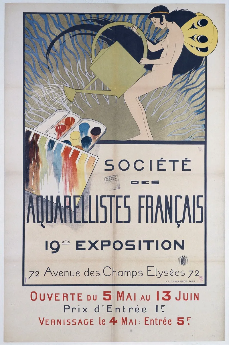 Societe Des Aquarellistes Francais 19eme Exposition