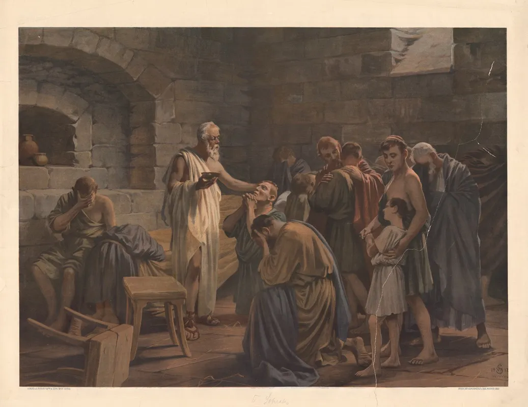 Socrates In Prison Wall Art by Hans Werner Schmidt - High-Resolution Digital Print
