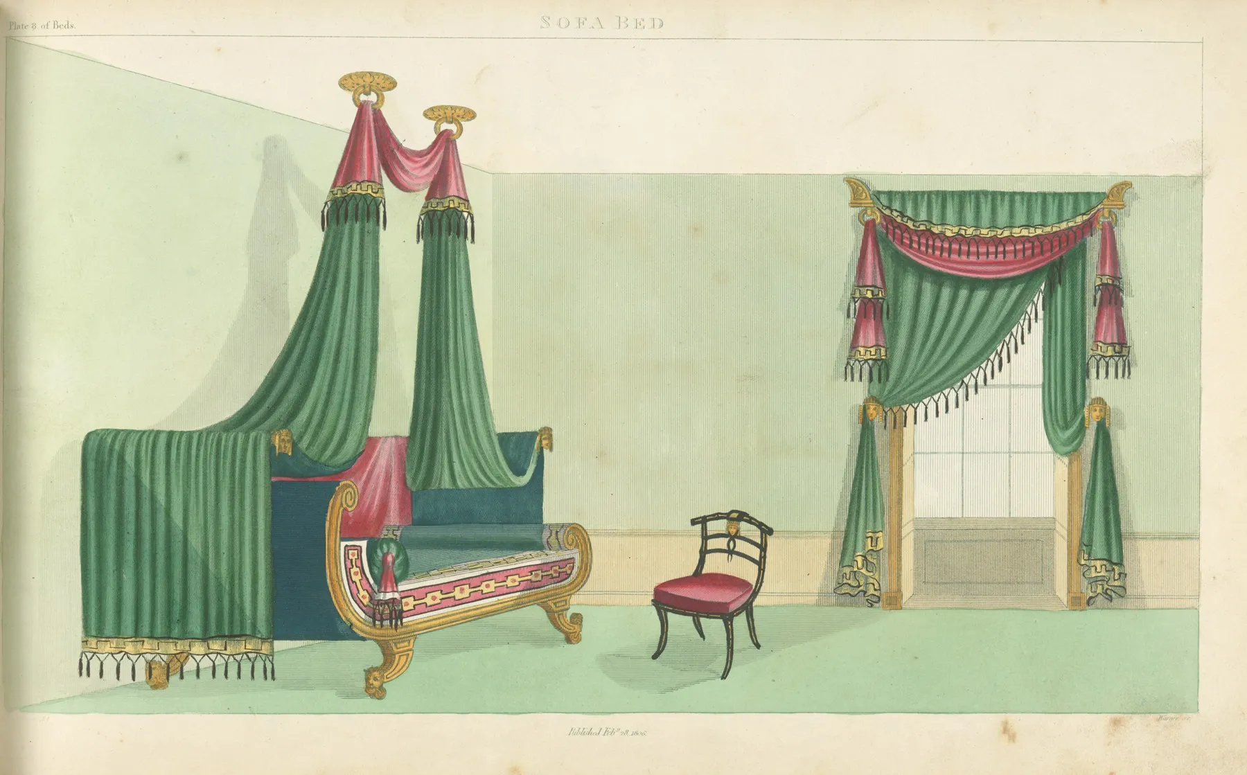 Sofa Bed Wall Art by Thomas Sheraton - High-Resolution Digital Print