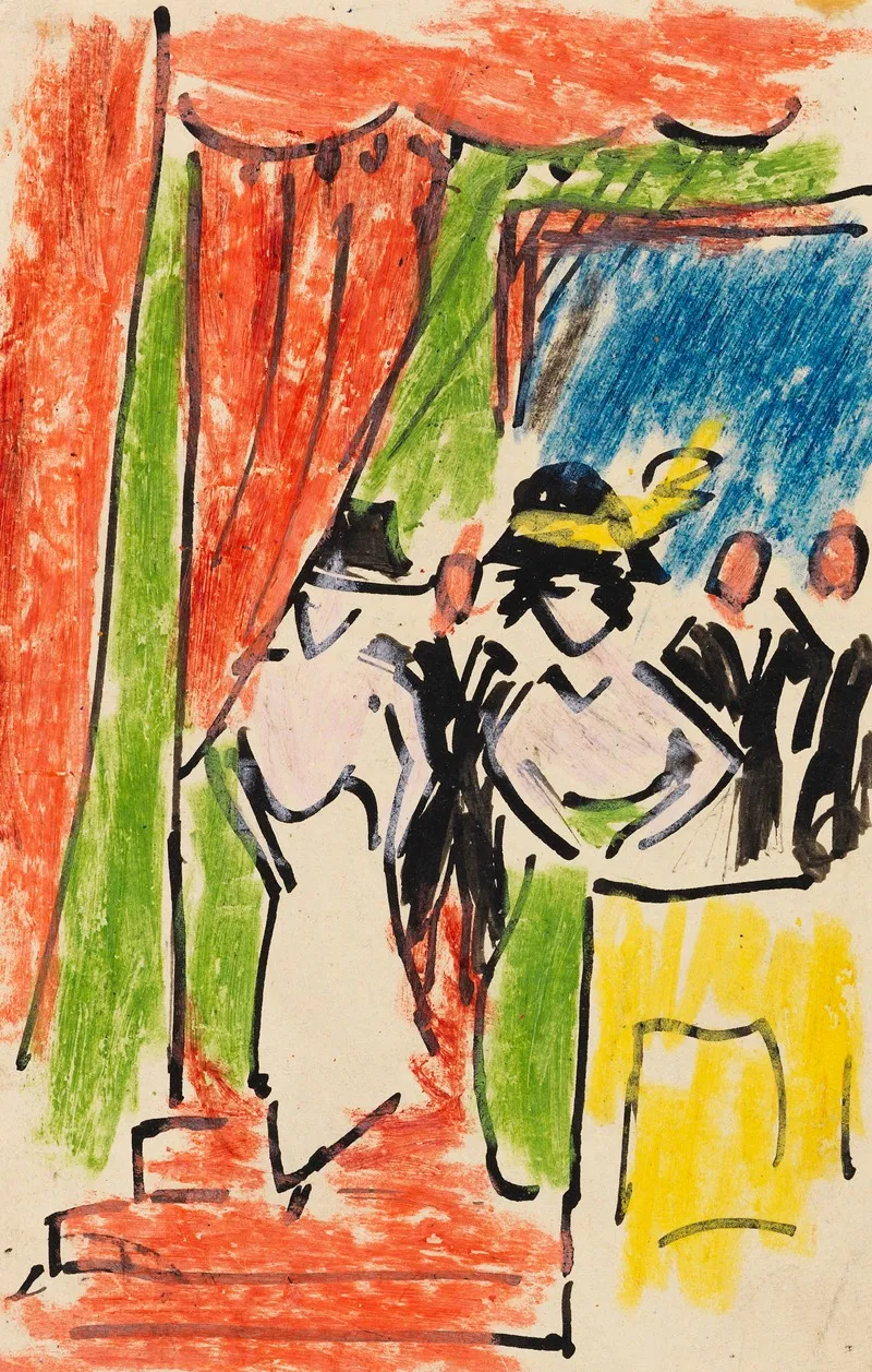 Soiree 5 Wall Art by Hermann Max Pechstein - High-Resolution Digital Print